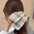 Minimalist Plaid Square Ruffled Hair Scrunchies MK2BW6W6HSR57