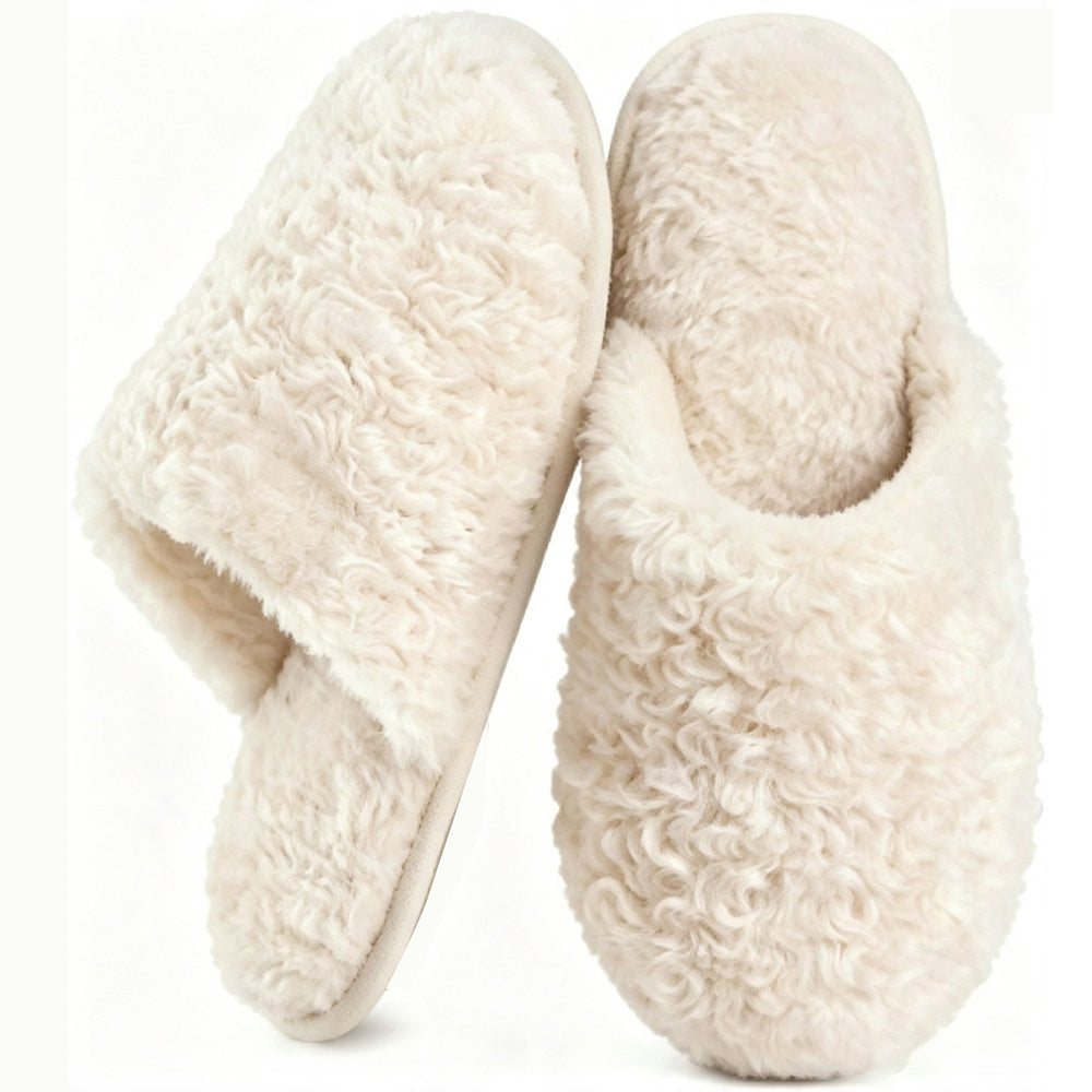 Fuzzy Plush Soft Warm Indoor Non-Slip Slippers 6W8FSP280