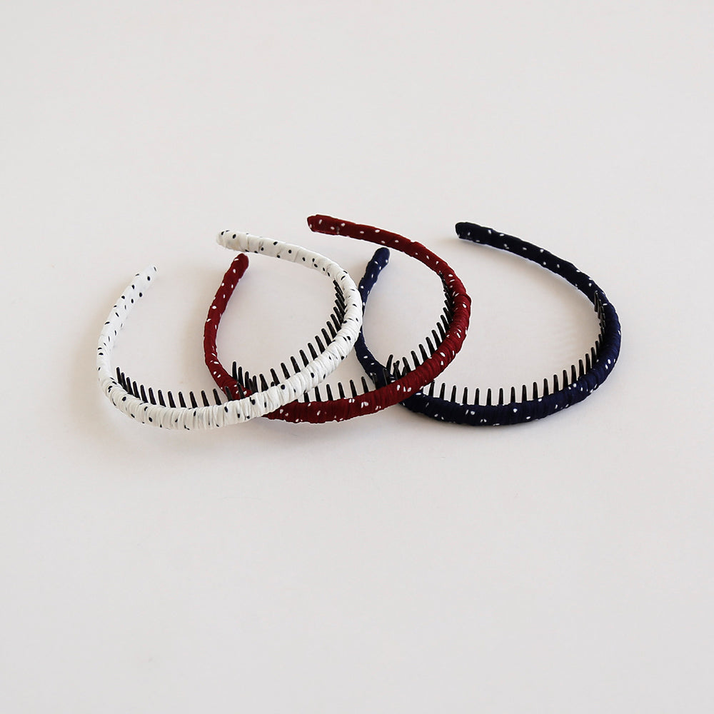 Simple Polka Dot Non-Slip Headband with Teeth 6W6HBD369