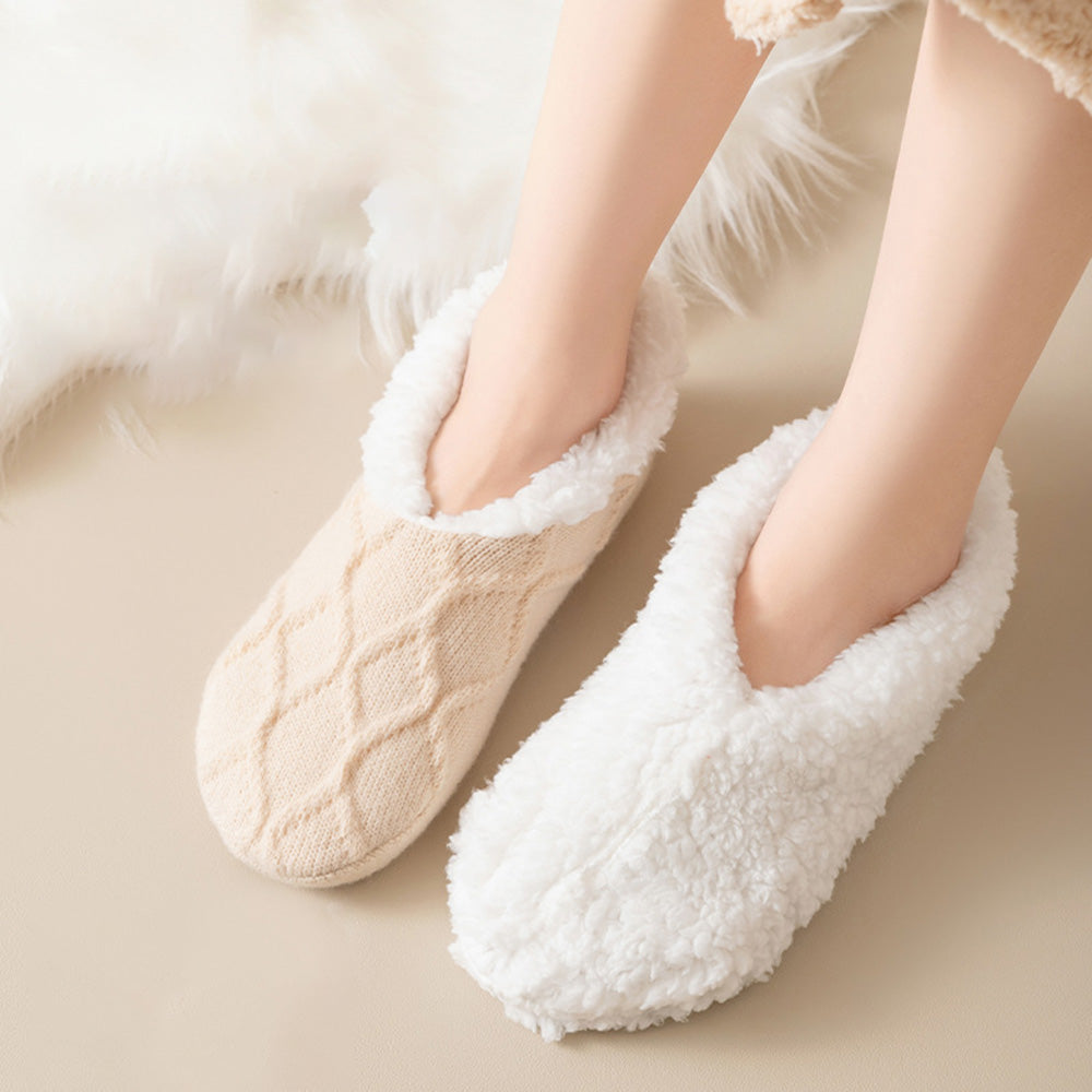 Fuzzy Fleece Lined Warm No Slip Slipper Socks 6W8FSO861