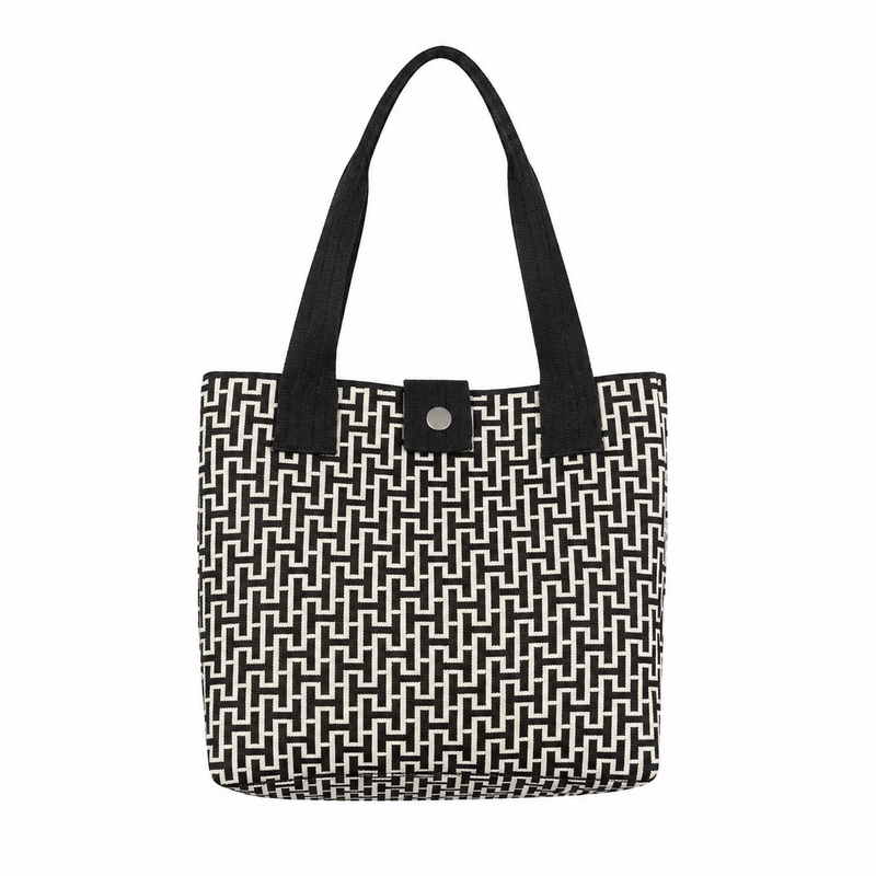 Vintgae Plaid Large Capacity Knit Tote Bag 6W10BBG1813