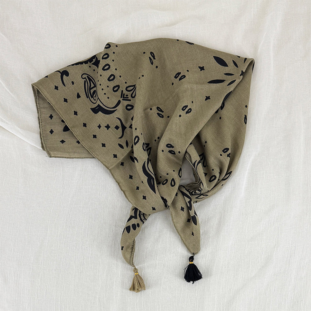 Bohemian Soft Paisley Print Headscarf Square Scarf 6W6NSC213