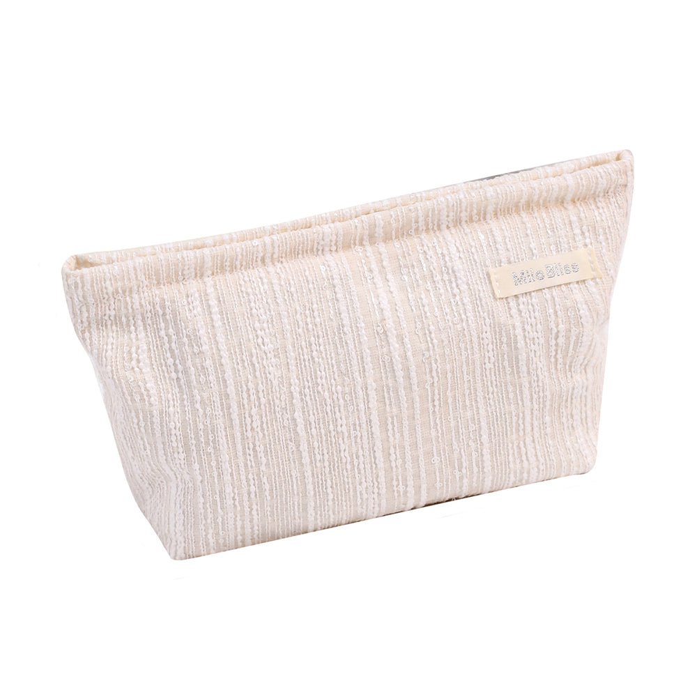 Bowknot Tweed Cosmetic Bag - DippedShop Wholesale - #5059