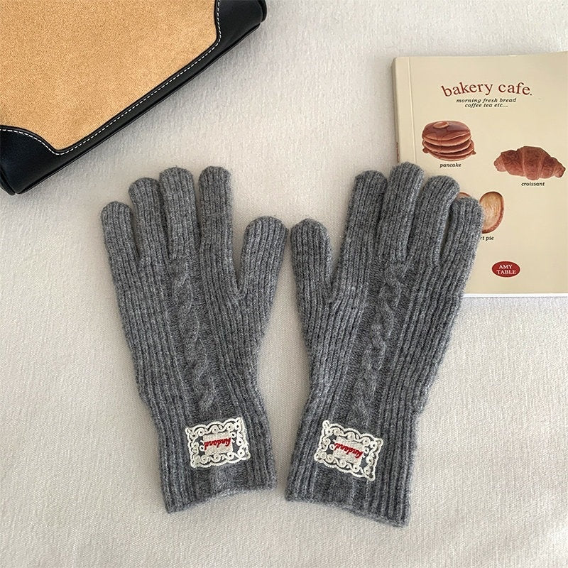 Simple Solid Color Touch Screen Warm Gloves 6W6GLO83