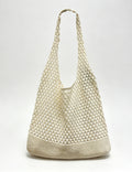 Hollow Out Solid Color Knit Ttote Bag 6W10BBG1783