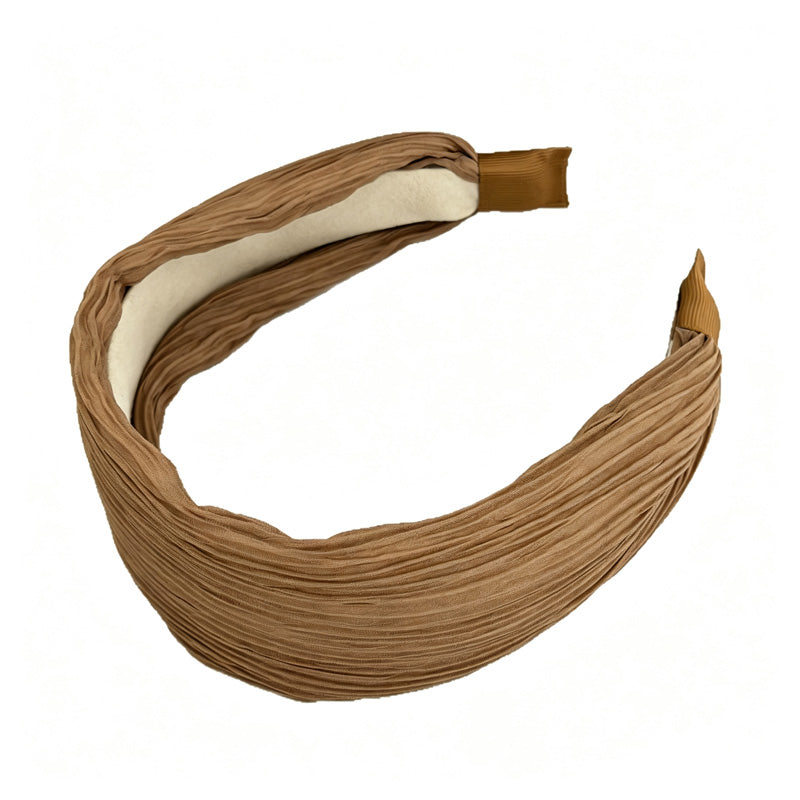Trendy Ruched Solid Color Wide Headband 6W6HBD310