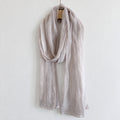 Solid Color Thin Mesh Long Silk Scarf 6W6NSC233