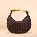 Fashion Solid Color Woven Crescent Handbag 6W10BBG2423