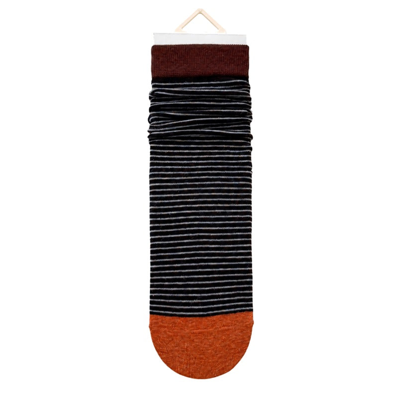 Color Block Striped Crew Socks - DippedShop Wholesale - #6547
