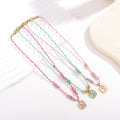 Flower Pendant Braided Necklace - DippedShop Wholesale - #9507