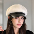 Faux Fur Newsboy Cap - DippedShop Wholesale - #4851