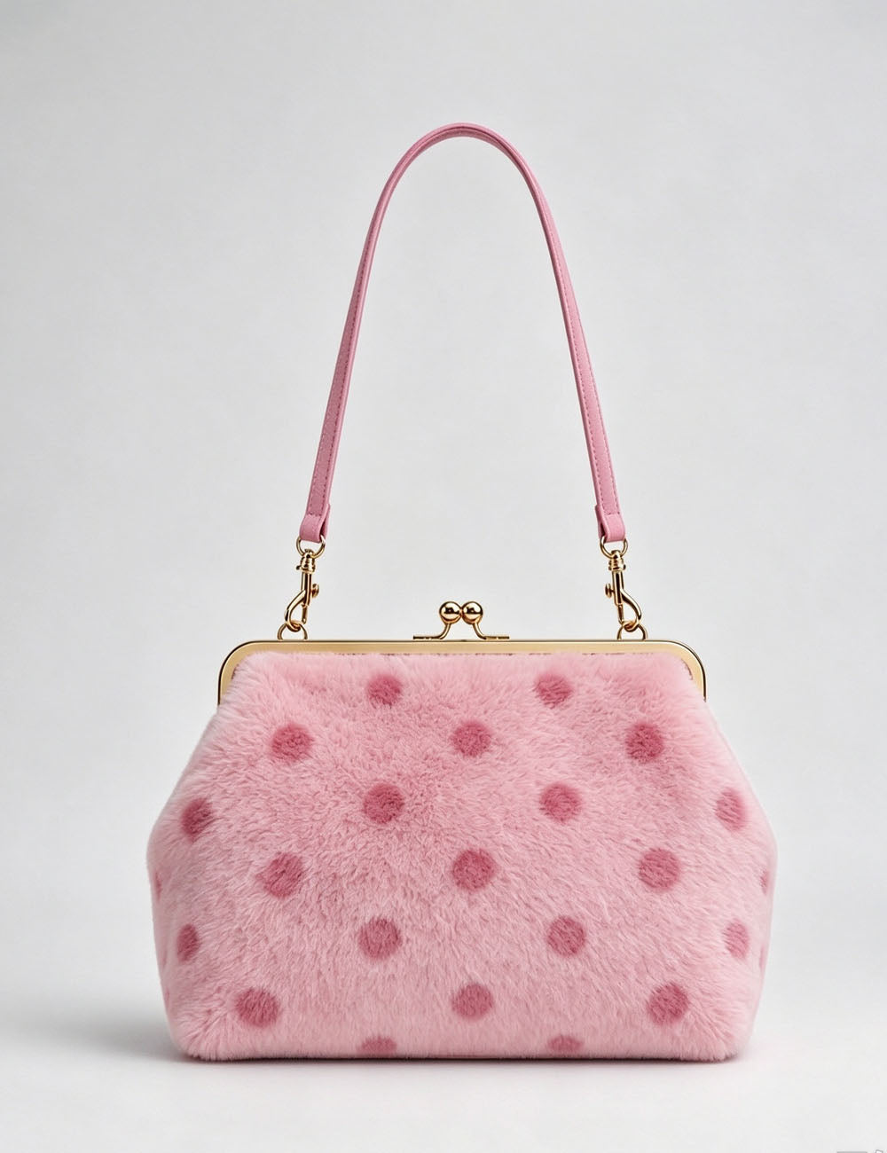 Trendy Polka Dot Soft Plush Tote Bag 6W10BBG2365