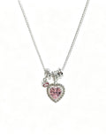 Sweet Cubic Zirconia Heart Pendant Necklace 6W6JNC389L