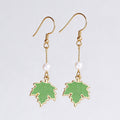 Maple Leaf Dangle Earrings - DippedShop Wholesale - #9507