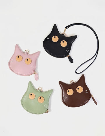Cute Cartoon Cat Mini Card Holder Wallet 6S10BWB99