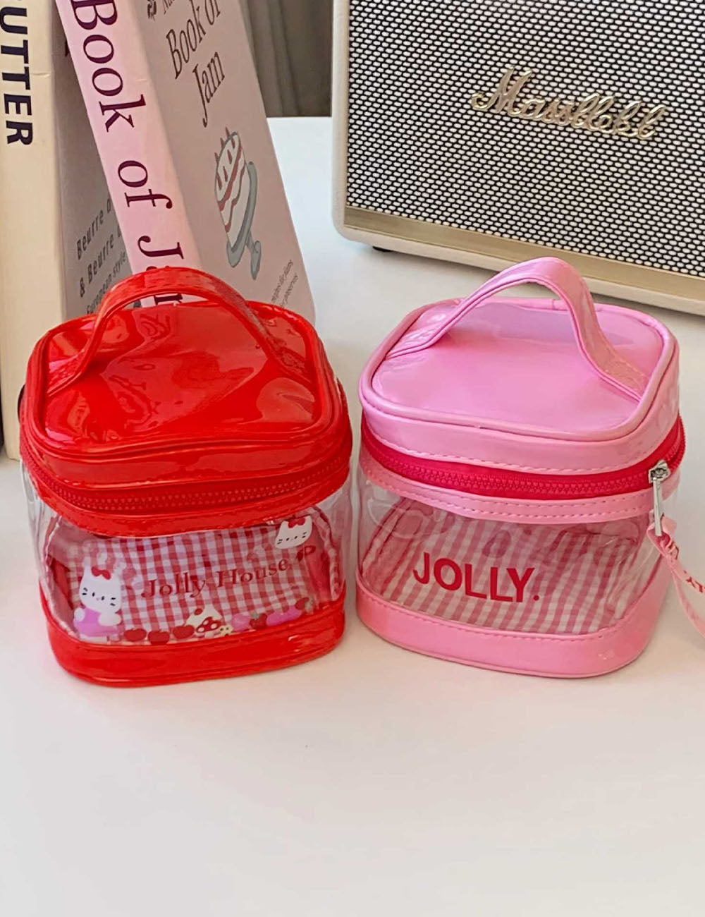 Stylish Waterproof Clear PVC Portable Cosmetic Bag MK2BW6S10BOB110