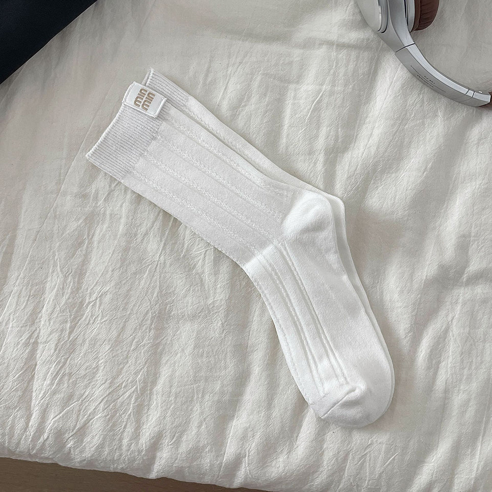 Solid Rib Knit Socks - DippedShop Wholesale - #6627