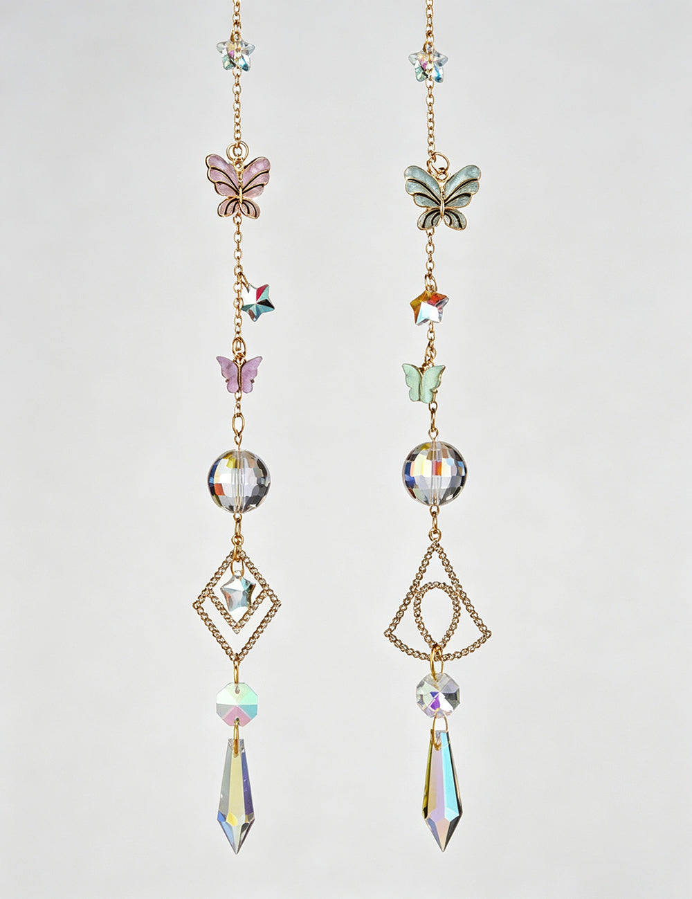 Butterfly Crystal Wind Chime Suncatcher - DippedShop Wholesale - #1011