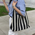Simple Striped Color Block Mesh Shoulder Bag 6W10BBG2382
