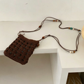 Cute Solid Color Hollow Hand Crochet Crossbody Bag MK2BCR6W10BBG22