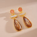 Resin Teardrop Dangle Earrings - DippedShop Wholesale - #4691