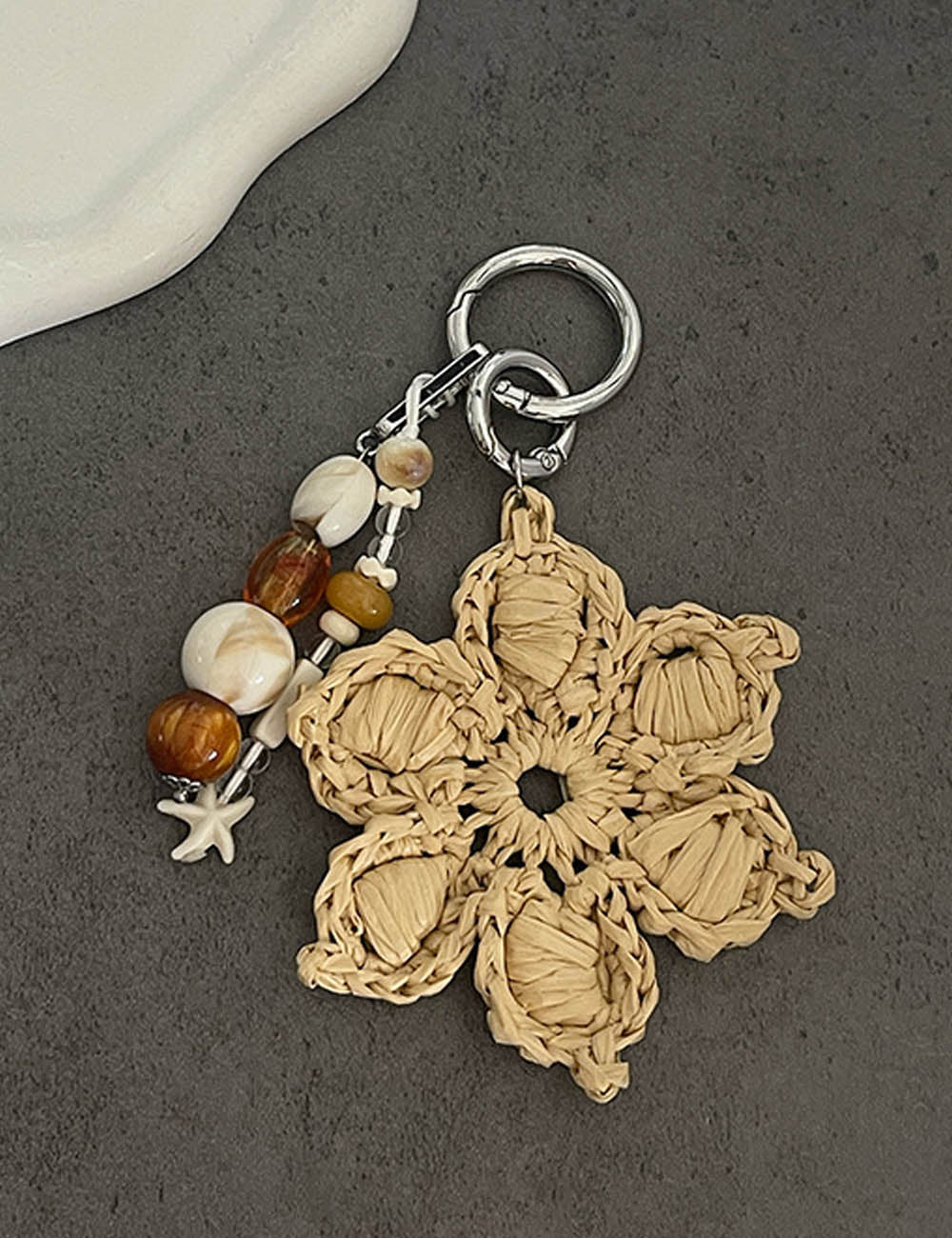 Boho Style Handwoven Floral Pendant Bag Charm 6W10BBC355