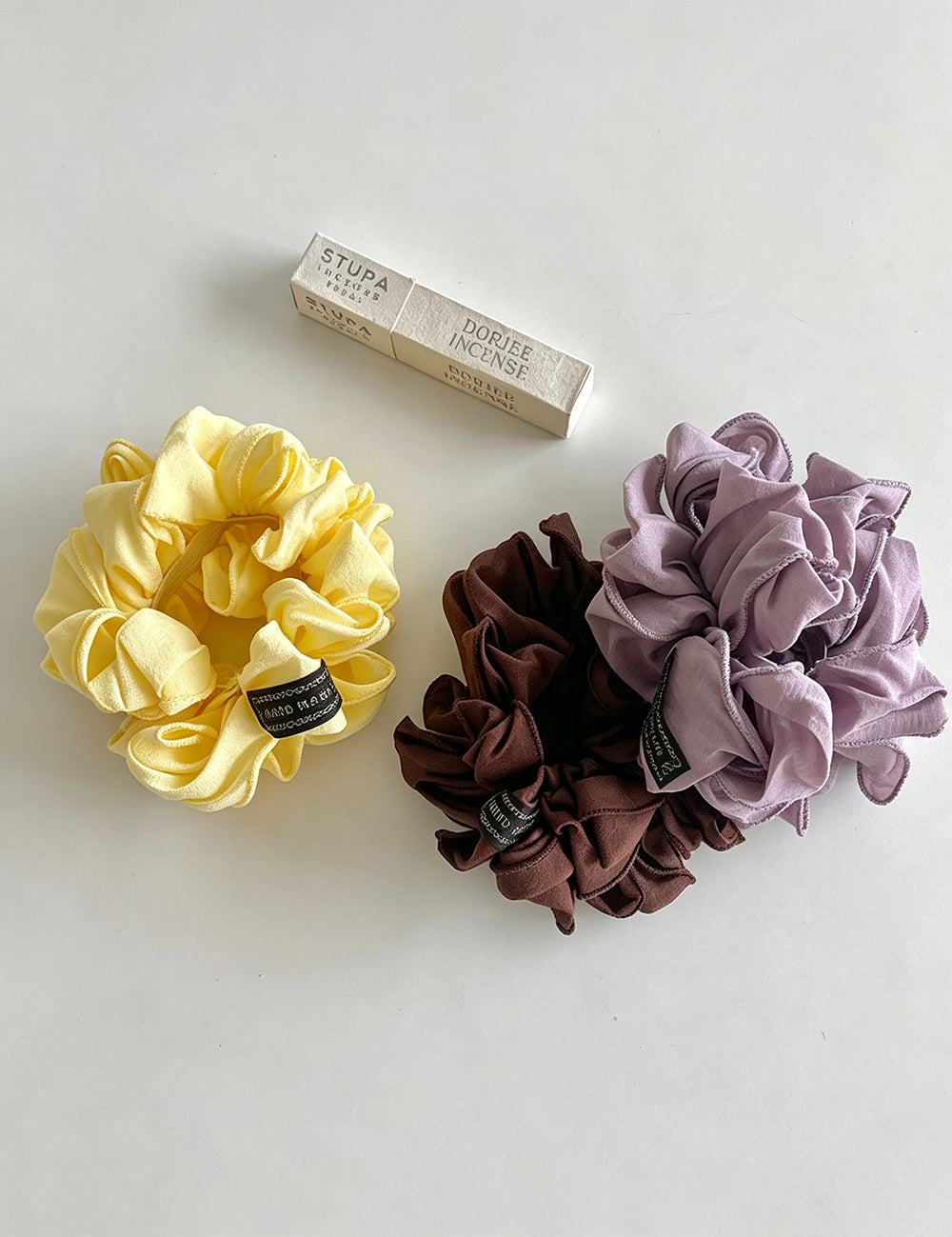 Simple Solid Color Ruffled Elastic Scrunchies 6W6HSR481
