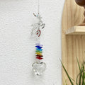Christams Glass Heart Crystal Ball Prism Sun Catcher 6H7HLS145