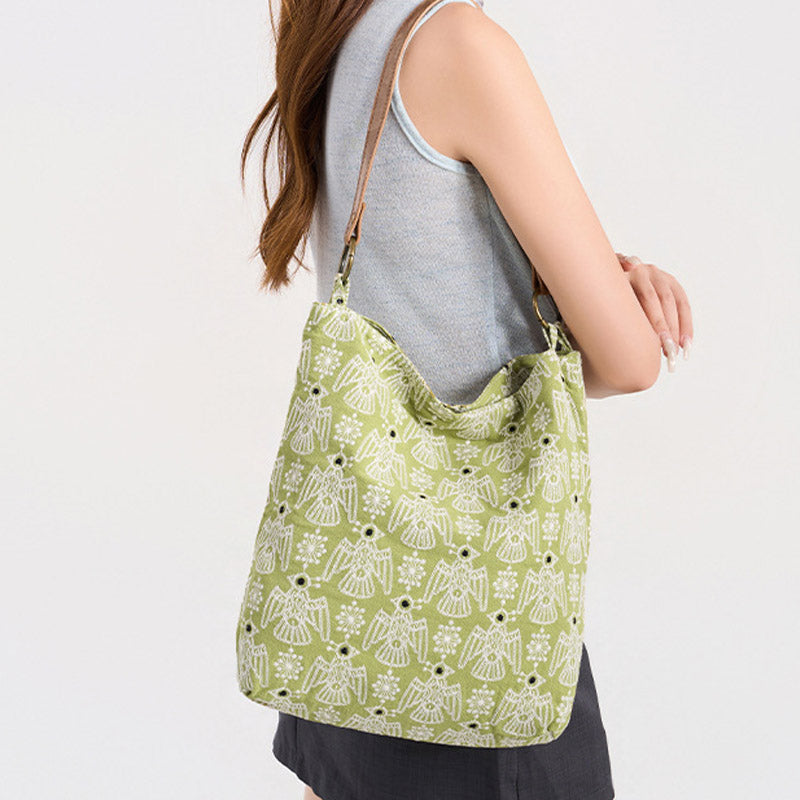 Ethnic-Style Bird Embroidery Portable Shoulder Bag 6W10BBG1932