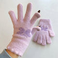 Butterfly Print Touchscreen Knit Gloves - DippedShop Wholesale - #1955