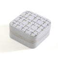 Square Tweed Mini Travel Jewelry Box 6W5CO363
