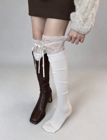 Lace Bowknot Stockings - DippedShop Wholesale - #8387