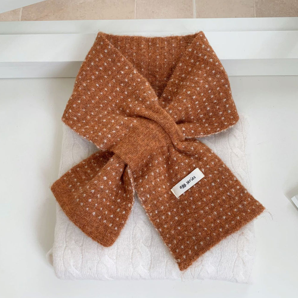 Polka Dot Knit Scarf - DippedShop Wholesale - #7747
