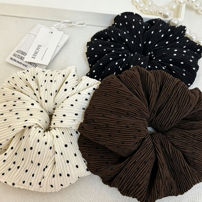 Chic Polka Dots Print Ruffled Hair Scrunchies 6W6HSR361