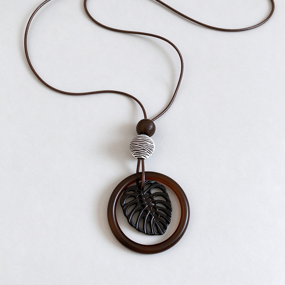Wooden Hat Pendant Necklace - DippedShop Wholesale - #1667