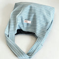 Simple Striped Denim Commuter Tote Bag 6W10BBG1991
