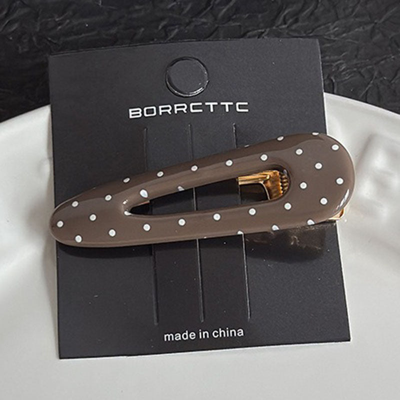 Vintage Polka Dots Hollow Acetate Hair Clip 8AS6HCP396L