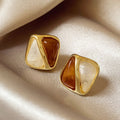 Geometric Stud Earrings - DippedShop Wholesale - #3971