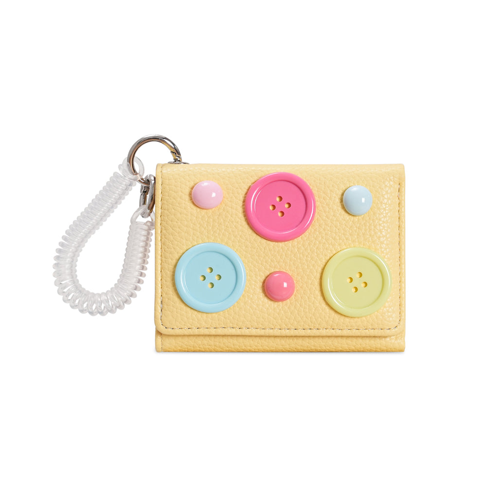 Button Trifold Wallet - DippedShop Wholesale - #6787
