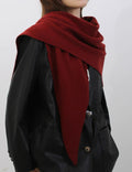 Fashion Wool Blend Striped Shawl Wrap Triangle Scarf 6W6NSC140