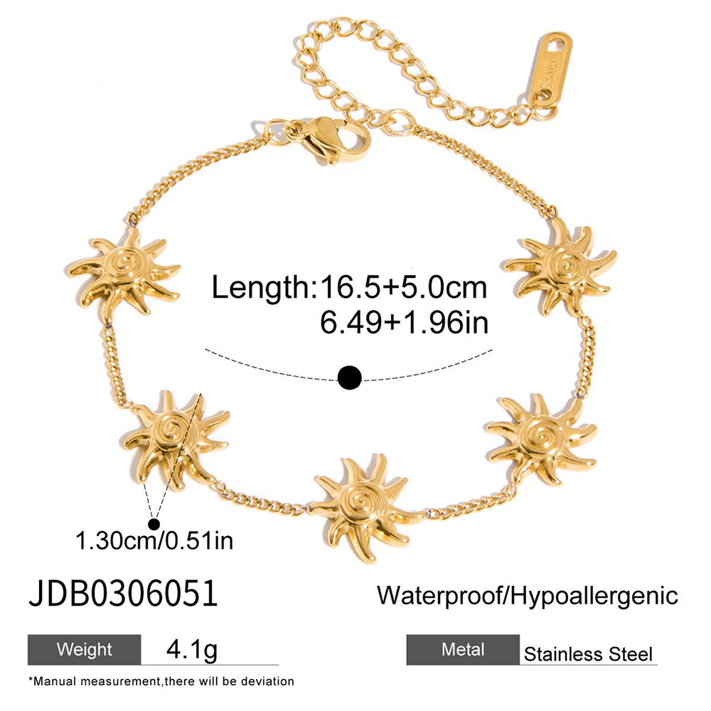 Sun Moon Open Bracelet - DippedShop Wholesale - #3123