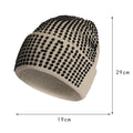 Sparkly Rhinestone Solid Color Knit Beanie Hat 6W6HAT655