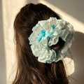 Pink Green Hydrangea Large Hair Scrunchie MK2BLW6W6HSR18
