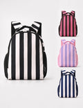Casual Color Block Striped Large Capacity Backpack 6W10BBG1956
