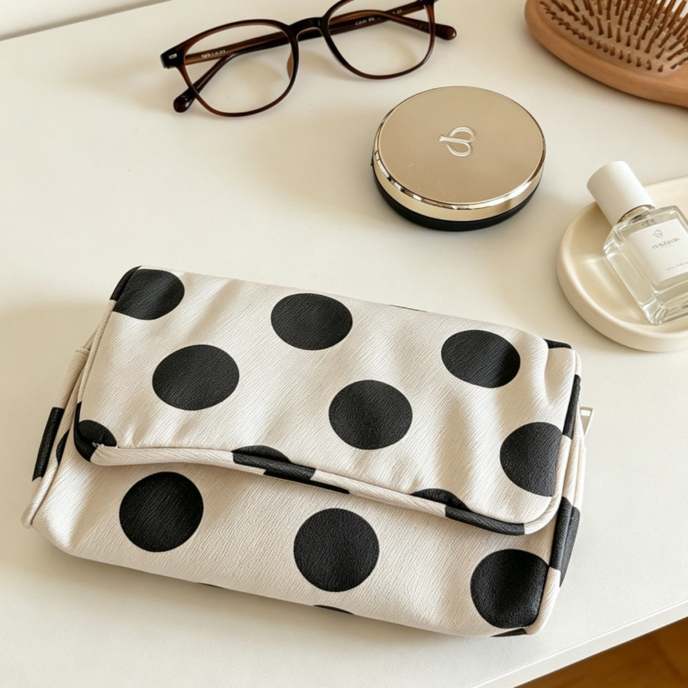 Simple Polka Dots Portable Cosmetic - DippedShop Wholesale - #5843
