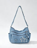 Casual Star Pattern Denim Versatile Shoulder Bag 6W10BBG1401