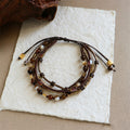 Vintage Multi-Layer Seed Bead Adjustable Bracelet 6W6JBR466