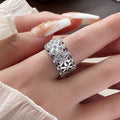 Sparkly Cubic Zirconia Hollow Out Open Ring 6W6JRG367