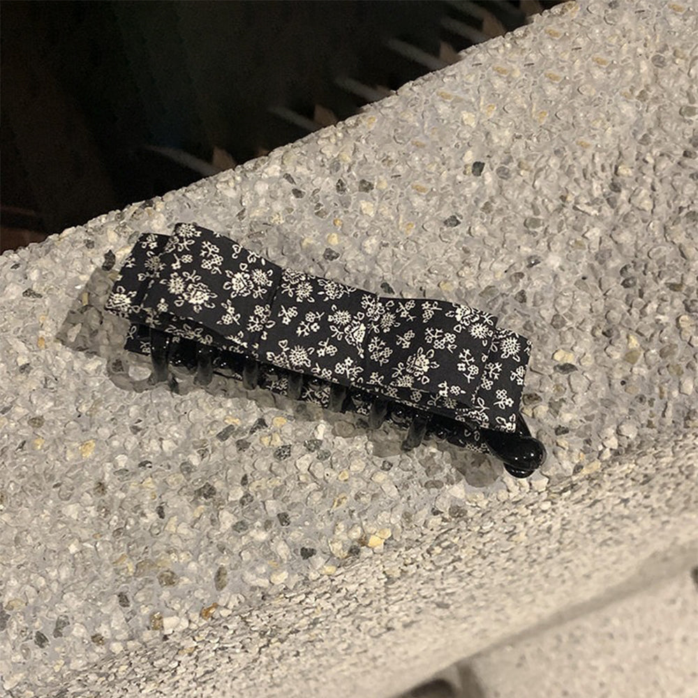 Cute Floral Print Bowknot Banana Hair Clip 6W6HCP1680