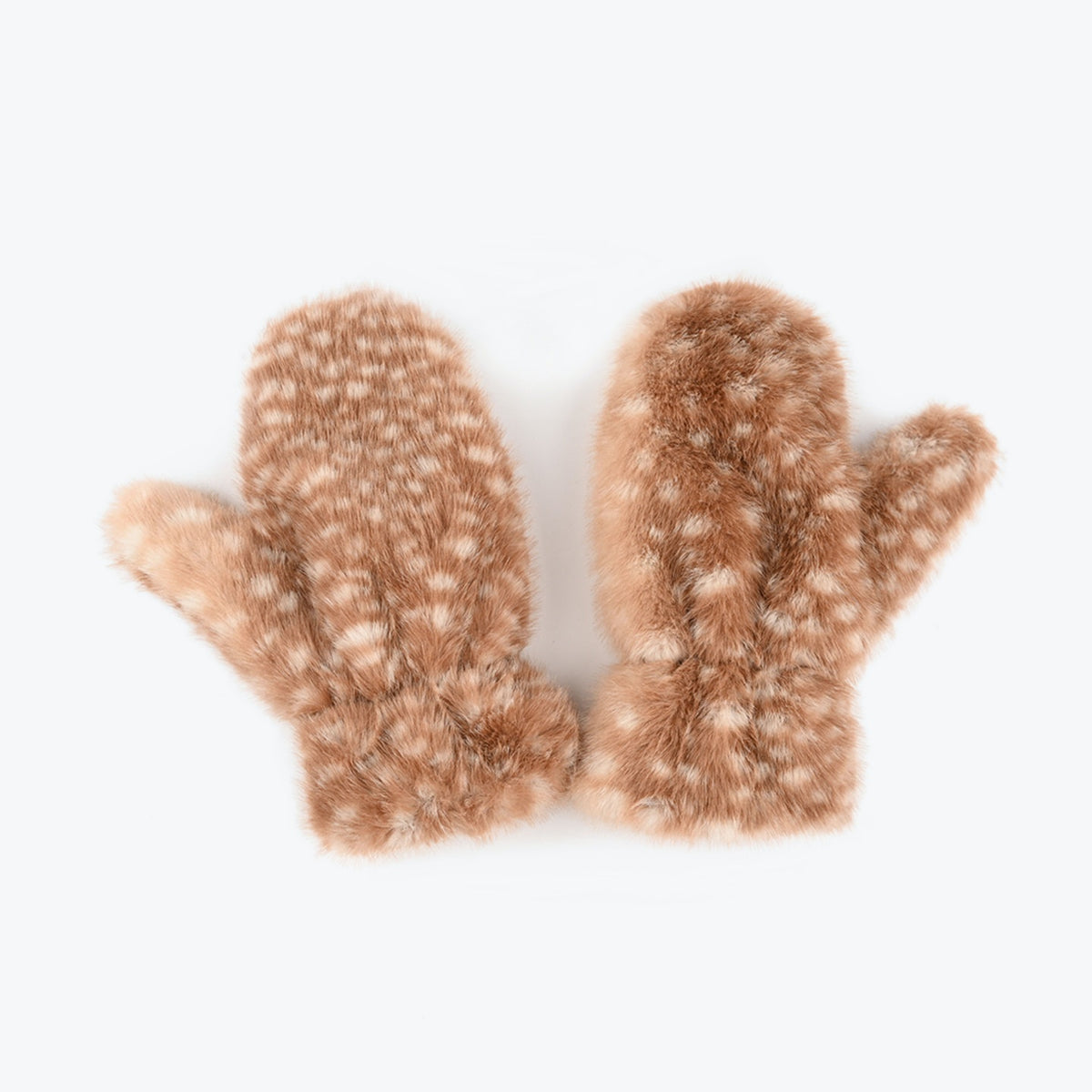 Cute Elk Spotted Plush Warm Mitten Gloves 6W6GLO75